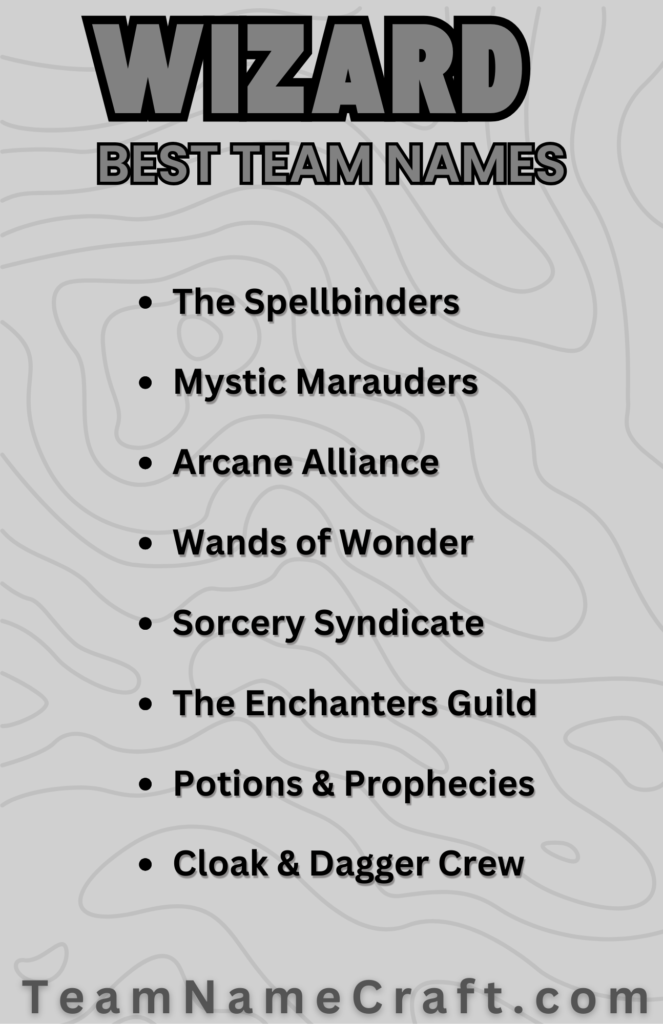 Wizard Team Names