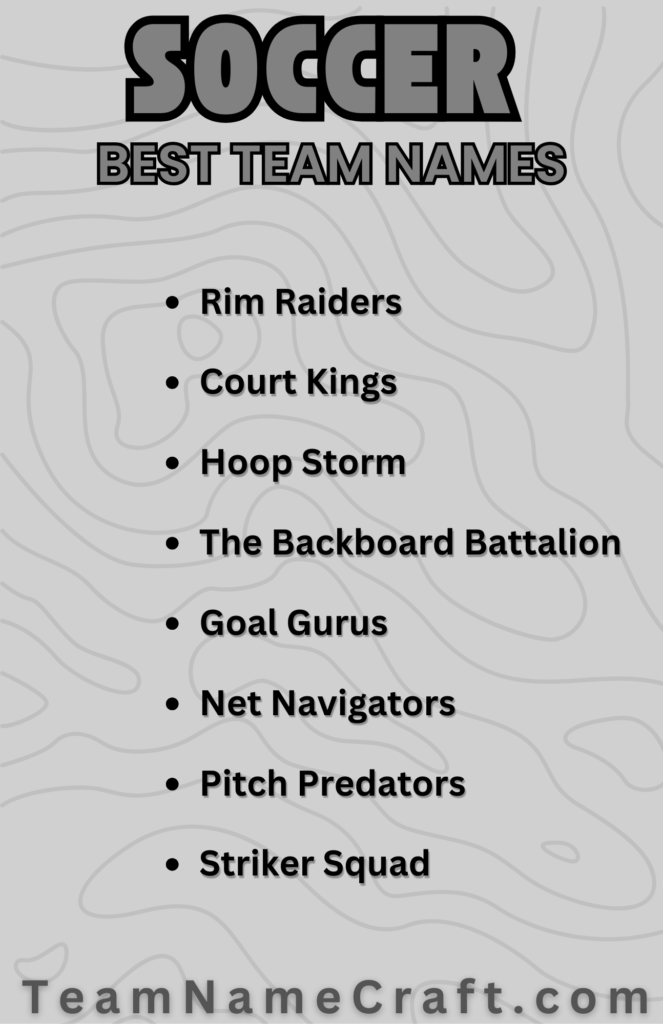 Unique Basketball & Soccer Team Names for Schools