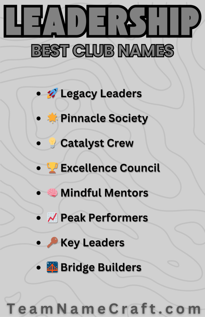Inspiring Youth Leadership Club Names for Schools