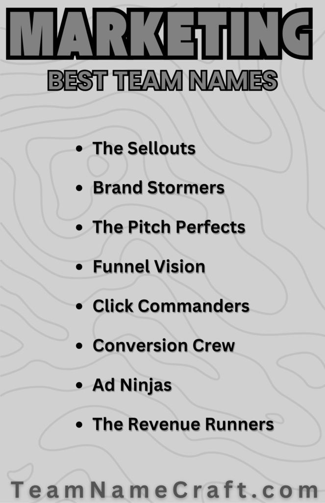 marketing team names