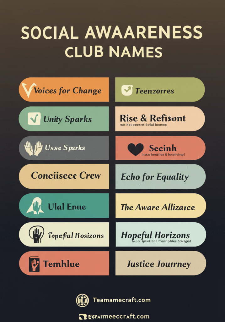Social Awareness Team Names for Students