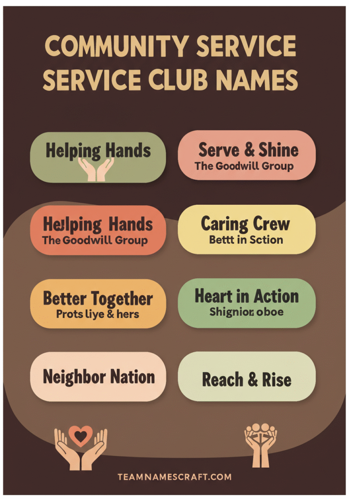 Community Service Club Names for Schools