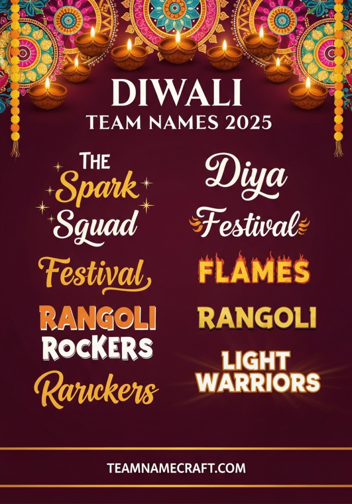 Diwali Team Names