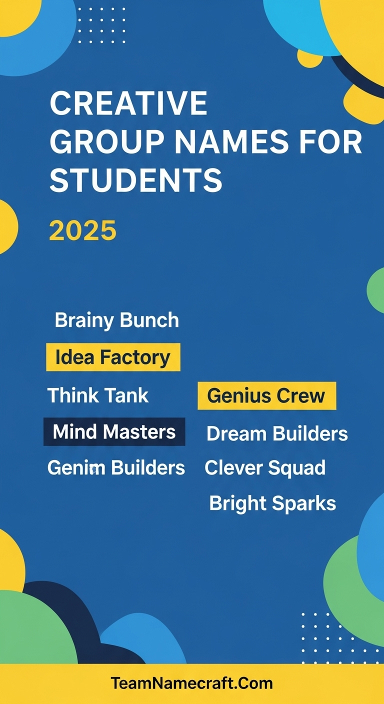Creative Group Names for Students