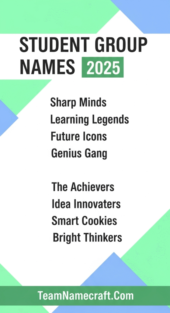 Student Group Names