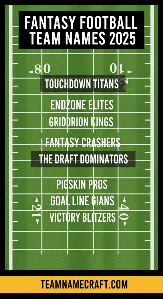 Fantasy Football Team Names 2025
