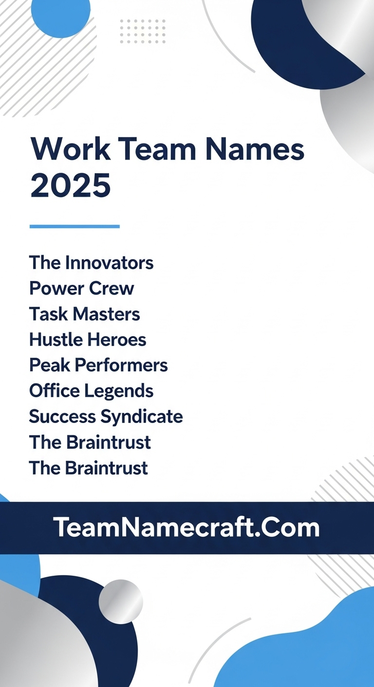 Work Team Names 2025