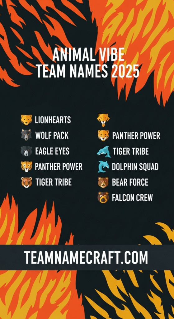 Animal Vibe Team Names