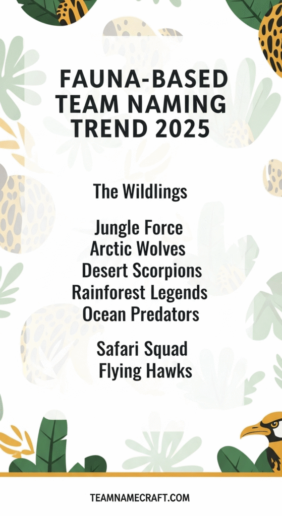Fauna-based Team Naming Trend