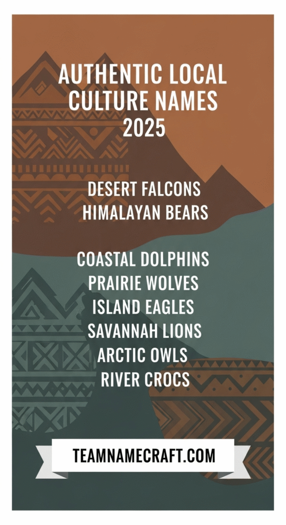 Authentic Local Culture Names