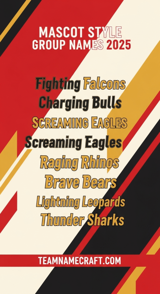 Mascot Style Group Names