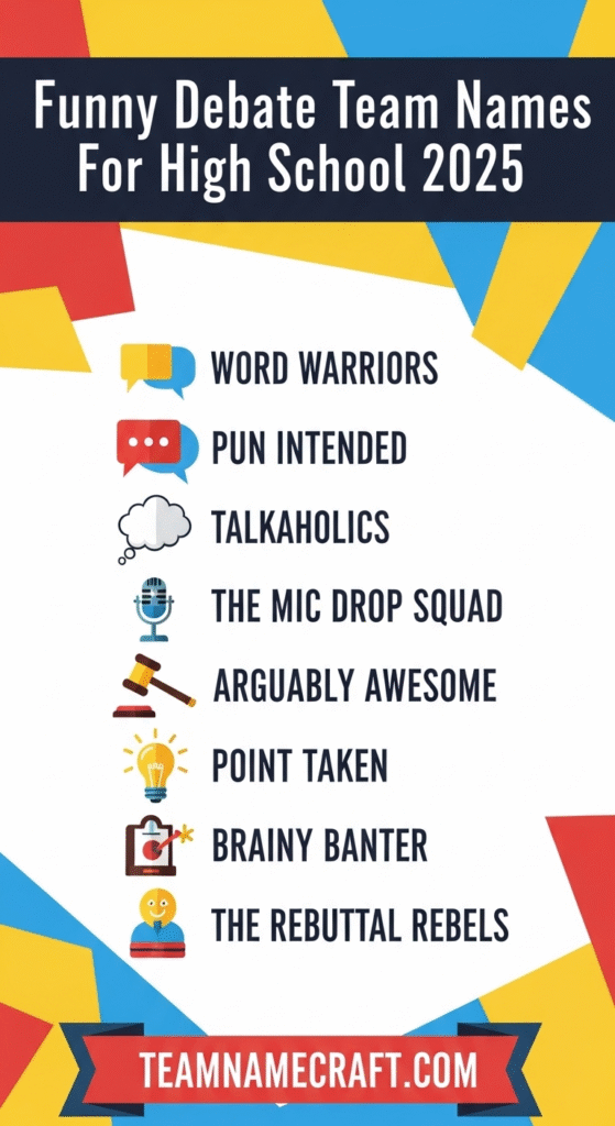 Funny Debate Team Names For High School