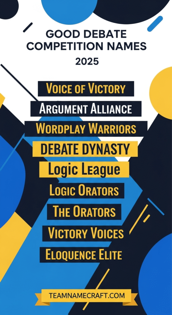 Good Debate Competition Names