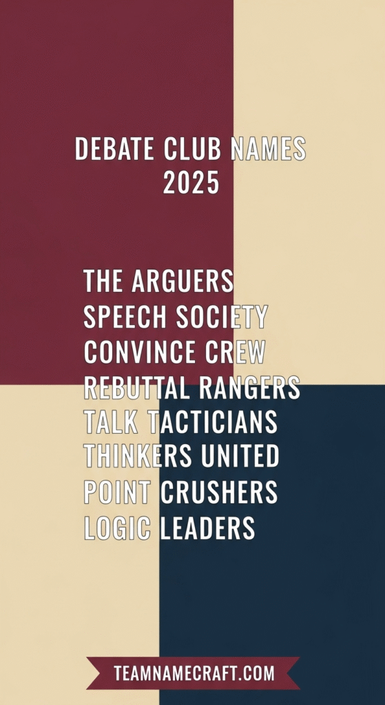 Debate Club Names