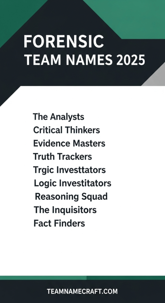 Forensic Team Names