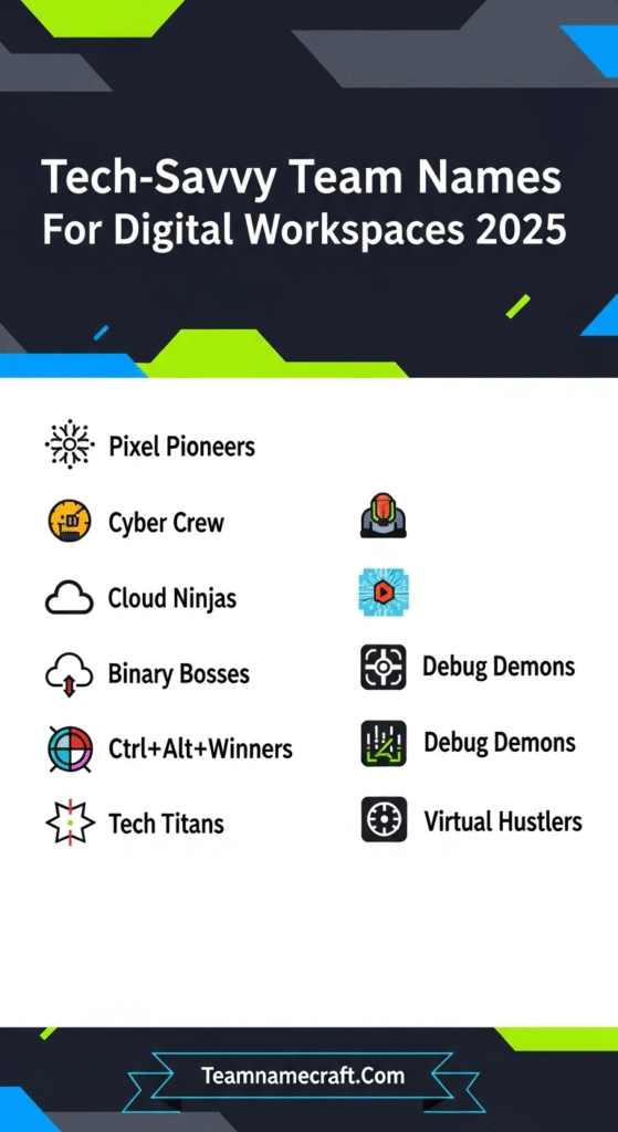 Tech-Savvy Team Names For Digital Workspaces