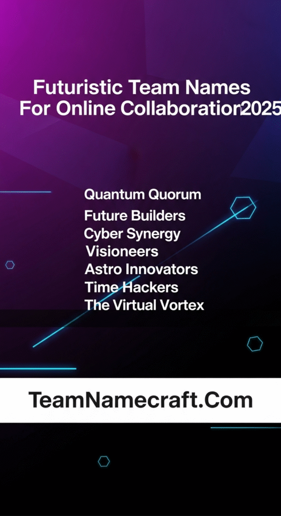 Futuristic Team Names For Online Collaboration