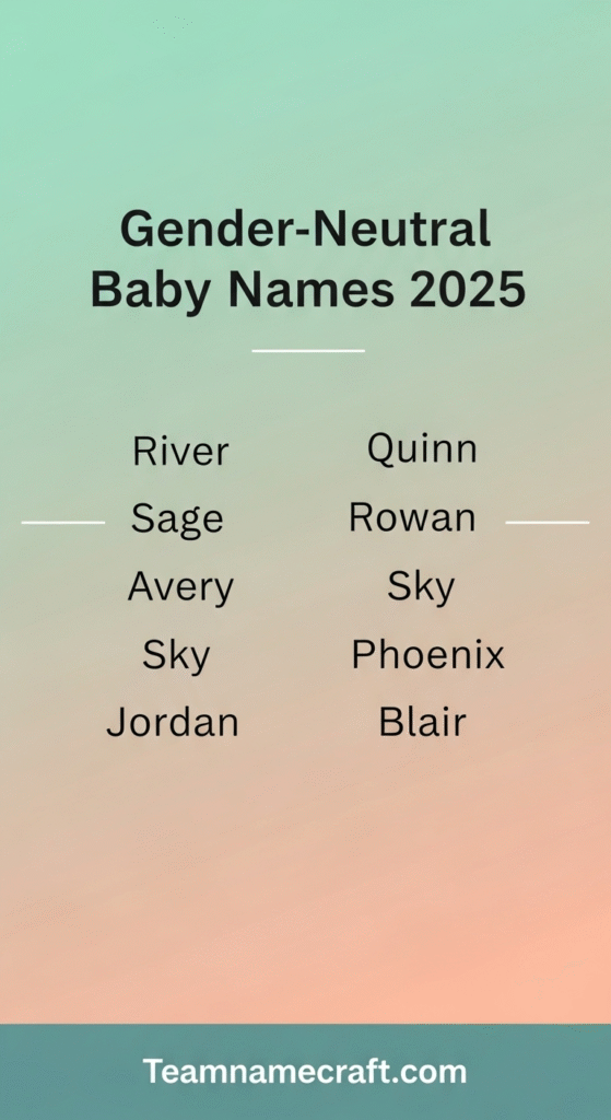 Gender-Neutral Baby Names 2025