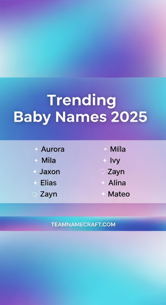 Trending Baby Names 2025