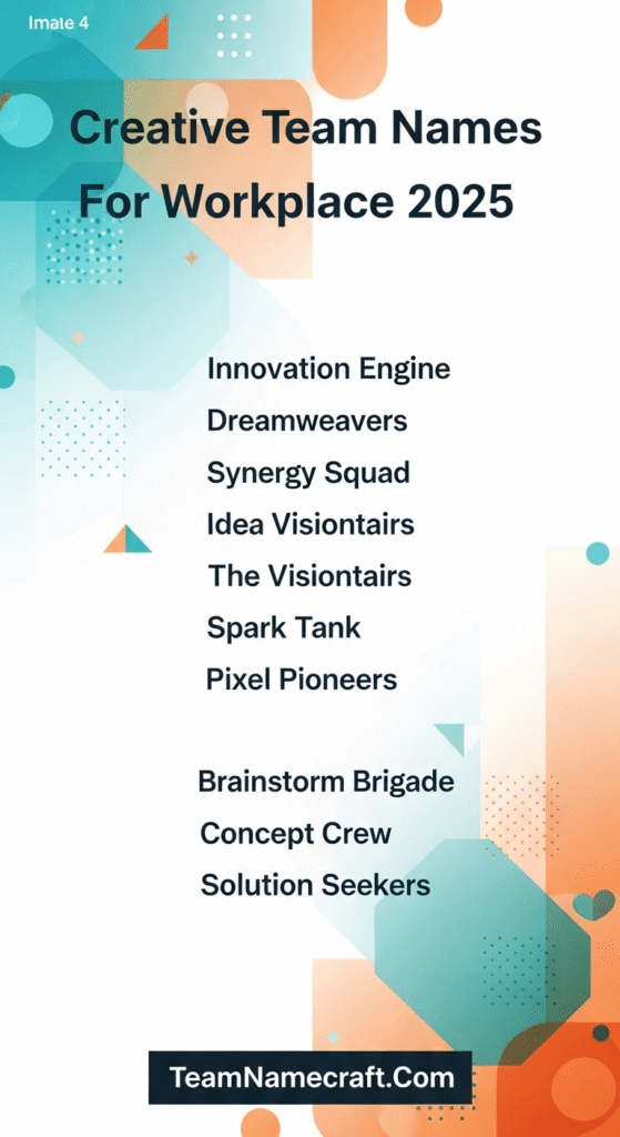 Creative Team Names For Workplace