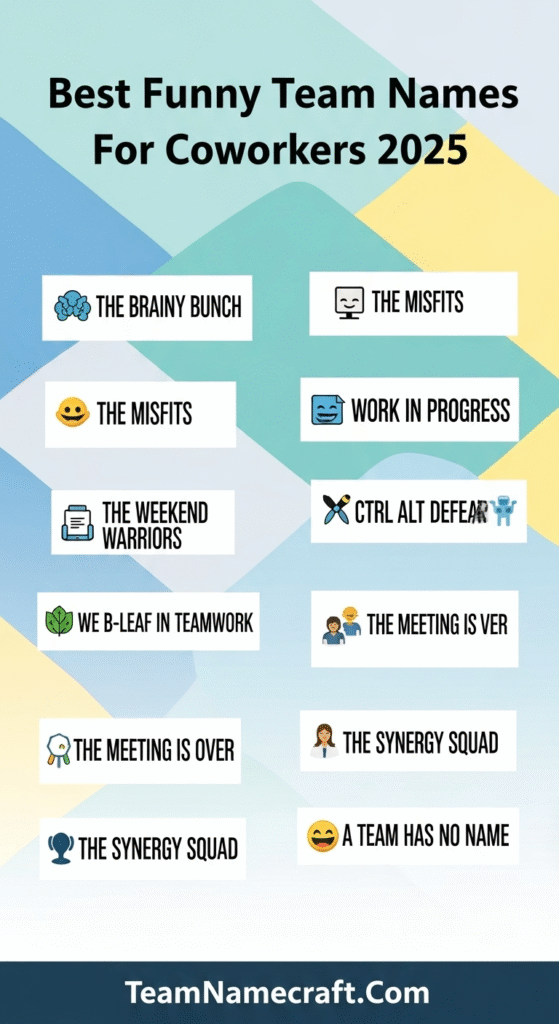 Best Funny Team Names For Coworkers