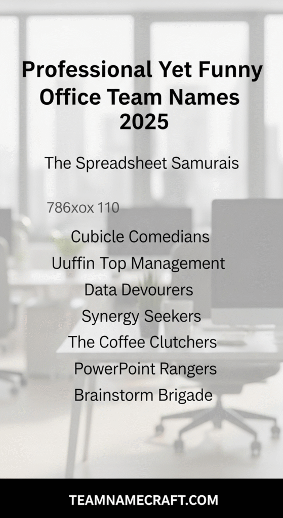 Professional Yet Funny Office Team Names