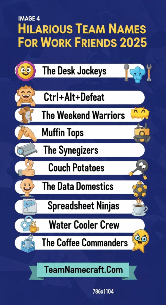 Hilarious Team Names For Work Friends