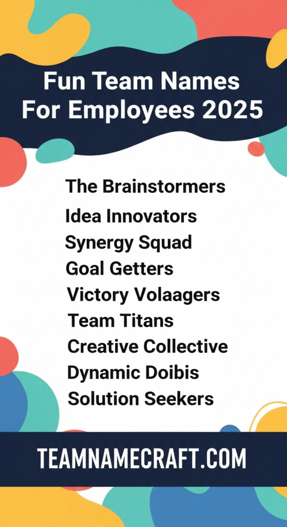 Fun Team Names For Employees