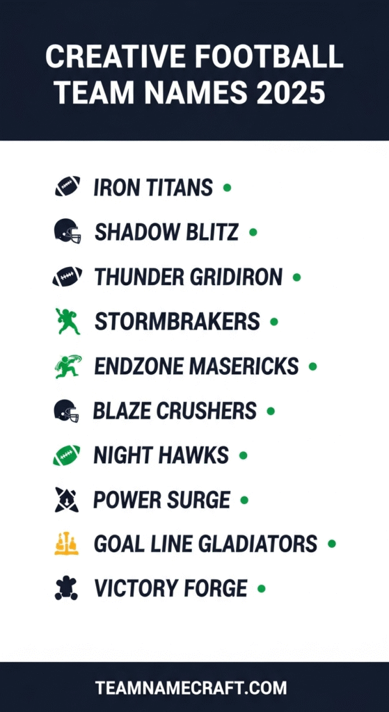 Creative Football Team Names 2025