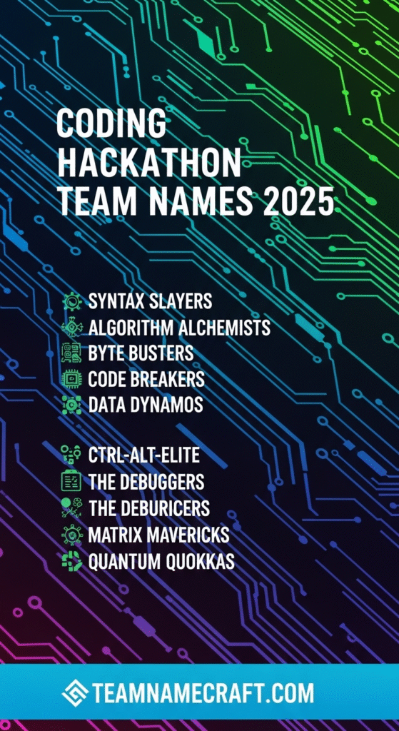 Coding Hackathon Team Names
