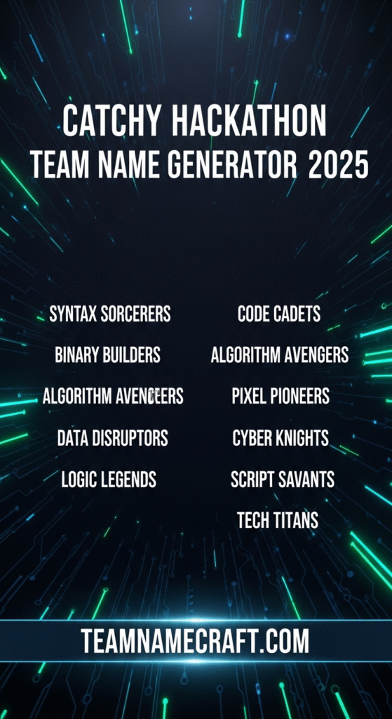 Catchy Hackathon Team Name Generator