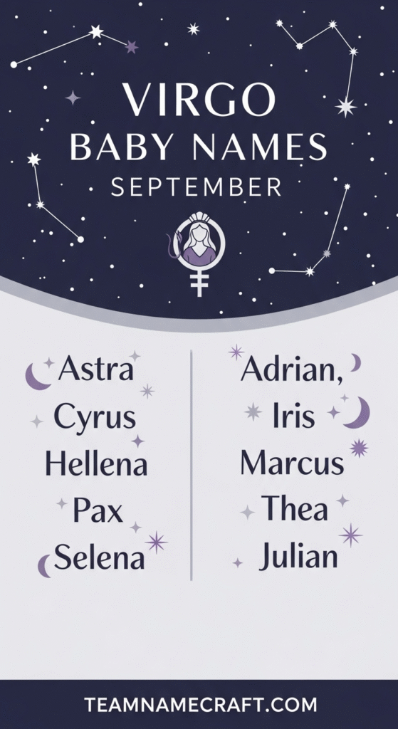 Virgo Baby Names September