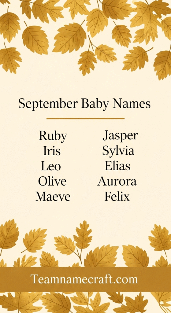 September Baby Names