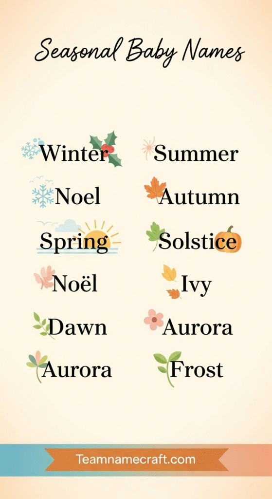 Seasonal Baby Names