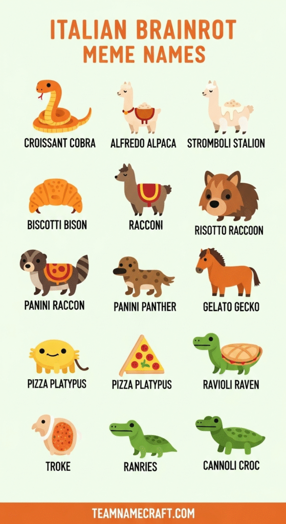Italian Brainrot Meme Names