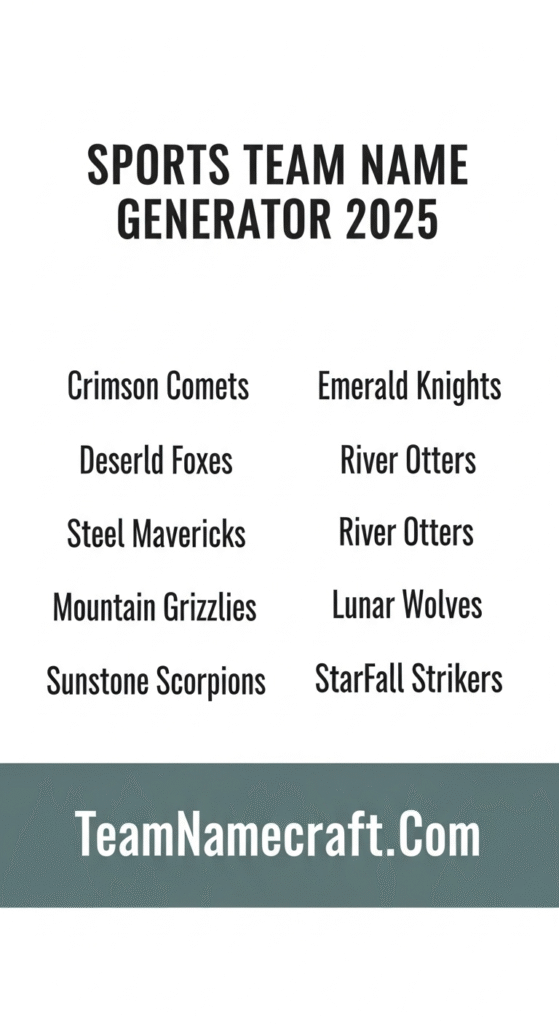 Sports Team Name Generator