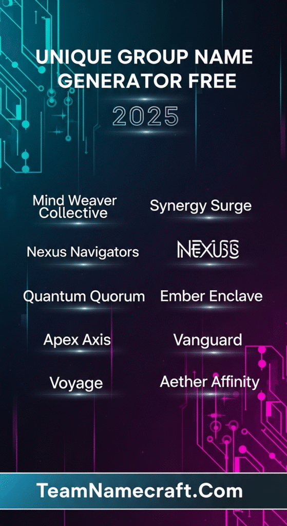 Unique Group Name Generator Free