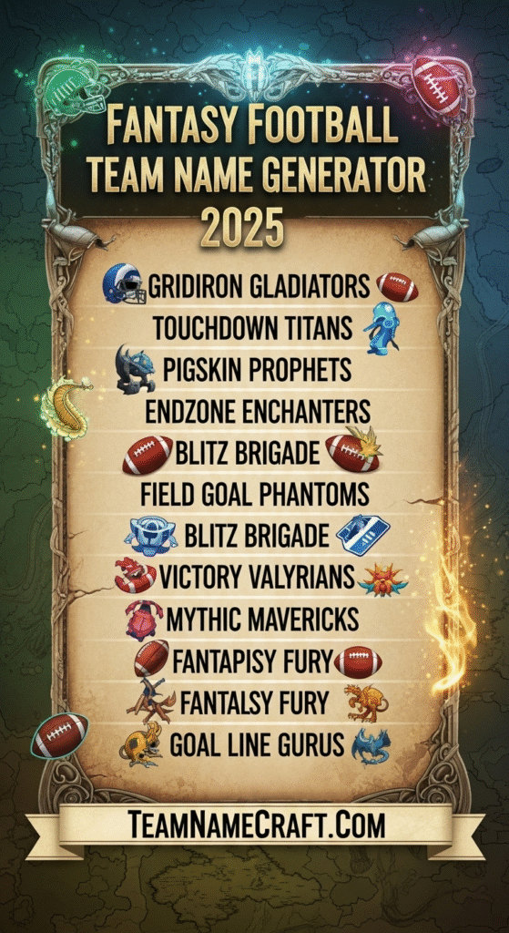 Fantasy Football Team Name Generator