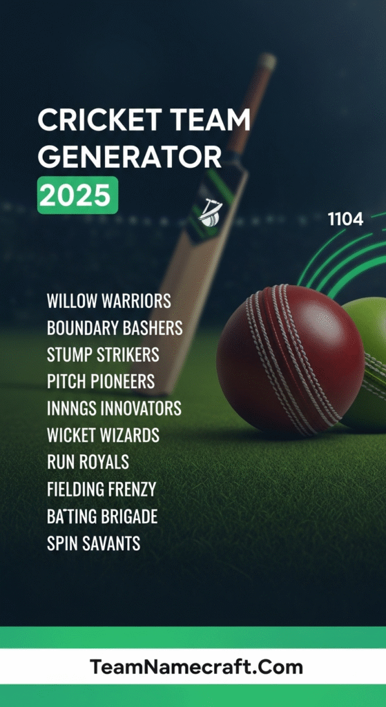 Cricket Team Name Generator