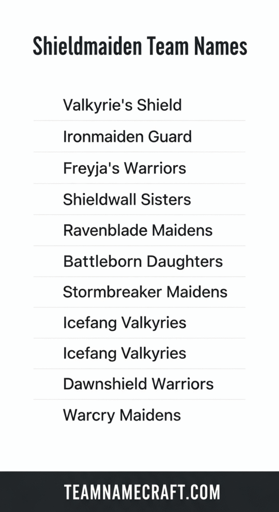 Shieldmaiden Names