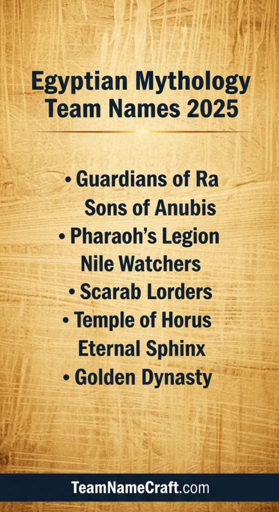 Mythical Egyptian Beast Names