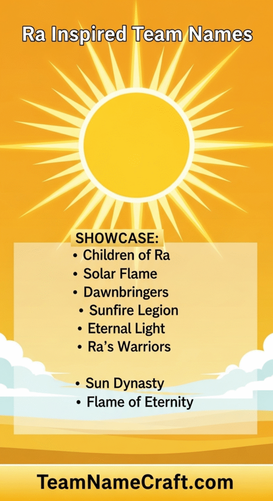 Ra-Inspired Team Names