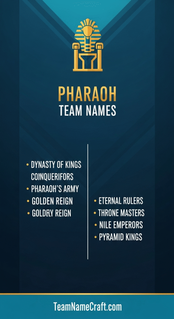 Pharaoh Team Names