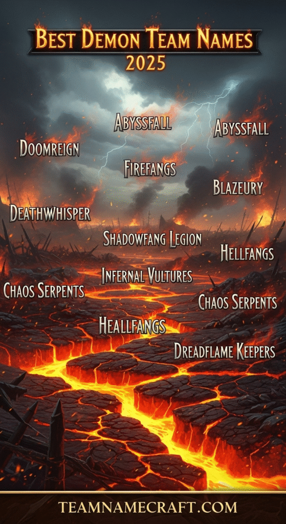 Best Demon Team Names 202