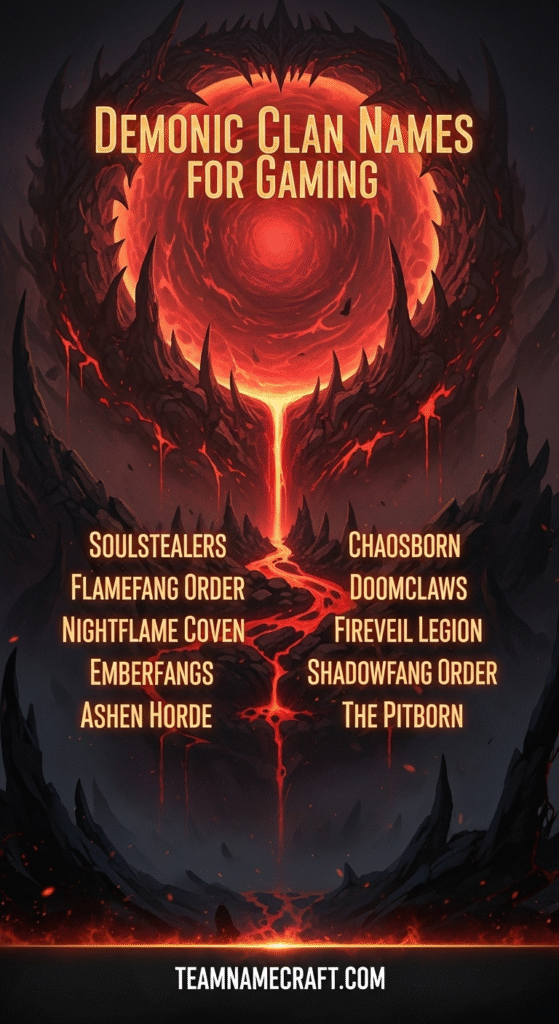 Demonic Clan Names for Gaming