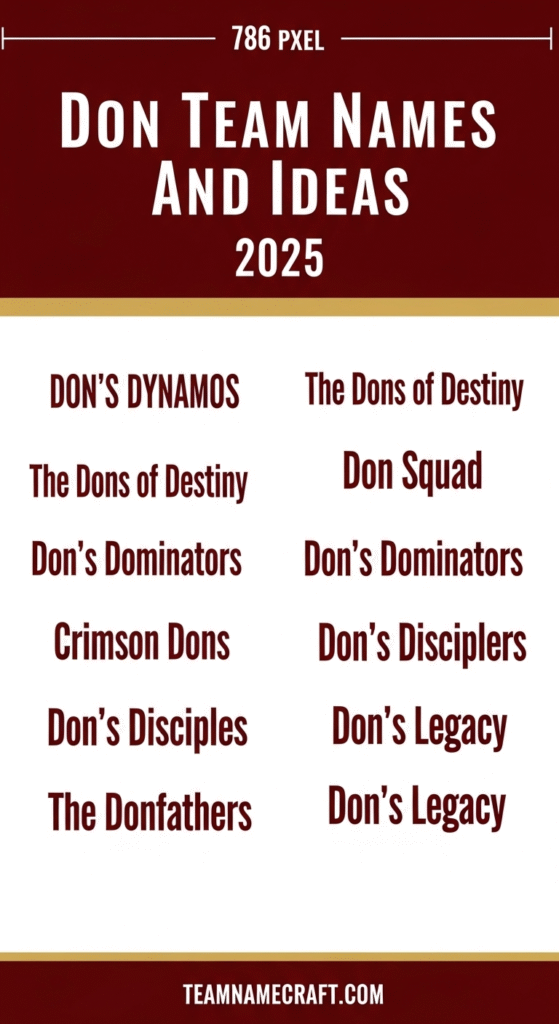 Don Team Names And Ideas