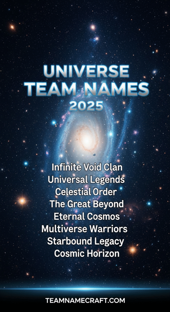 Cool universe names for groups