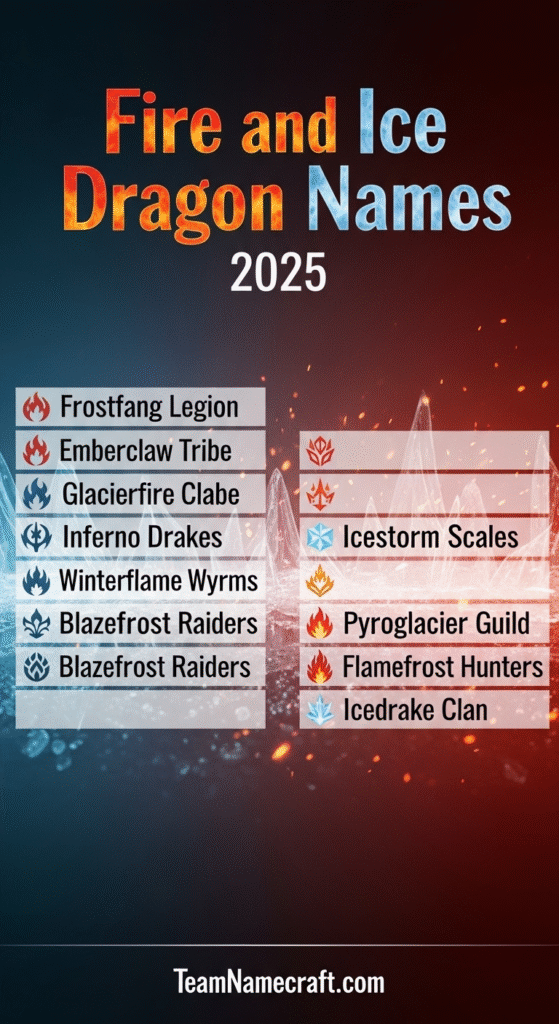 Fire and Ice Dragon Names