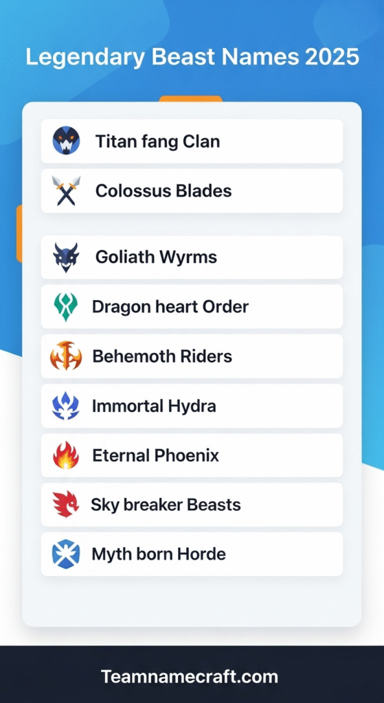 Legendary Beast Names