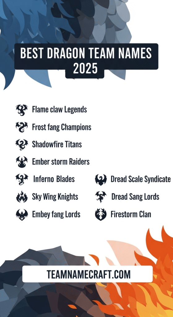 Best Dragon Team Names 2025